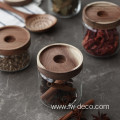 Glass Kitchen Canister with Airtight Acacia Wood Lids